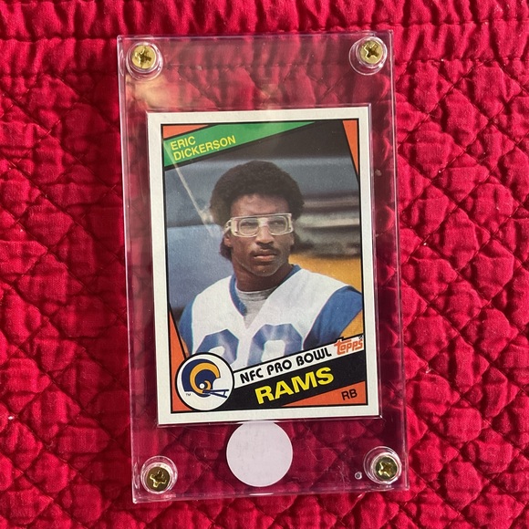 Eric Dickerson 1984 Topps Rookie Card with Protective Case - Picture 2 of 7